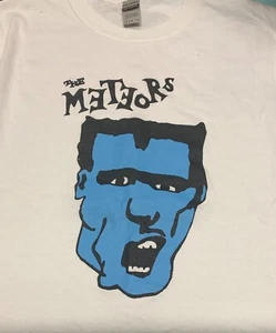 The Meteors : Mutant Rock : A White NEW T-SHIRT (Skull Image) psychobilly, punk - Picture 1 of 1