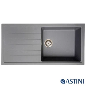 Astini Gianni 1.0 XL Bowl Granite Croma Grey Kitchen Sink & Waste - Picture 1 of 8