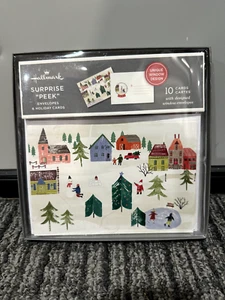 Hallmark Tarjetas de Felicitación Sorpresa PEEK 10 Tarjetas + Sobres Diseño Único Ventana - Imagen 1 de 9