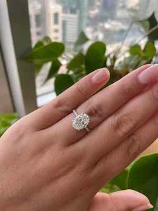 2.50Ct Oval Cut Lab Grown Diamond IGI Certified Girlfriend Ring 14k White Gold - Picture 1 of 11