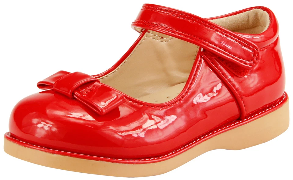 Girl's School Dress Classic Shoes  Mary Jane Glossy Black or Red Toddler size - Image 1 of 1