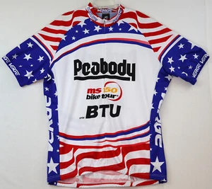 Peabody Energy BTU Cycling Jersey Men's 2XL by Verge Patriotic Flag Theme - Picture 1 of 5