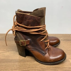 Freebird by Steven Womens Size 9 Billy Ankle Leather Block Heels Ankle Boots - Picture 1 of 11