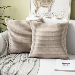 Weiche Kissenbezüge Kordsamt 40x40 cm - Ideal für Sofa und Schlafzimmer, 2er Set - Bild 1 von 2