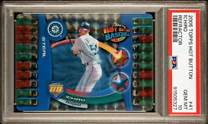 2005 TOPPS HOT BUTTON REFRACTOR PARALLEL 41 ICHIRO MARINER PSA 10 GEM MINT POP 1 - Picture 1 of 2