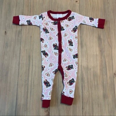 Mameluco térmico tejido gofre oso de Navidad vintage para dormir talla bebé recién nacido Foto 1 de 4