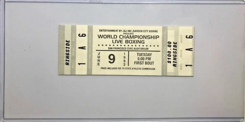 Irish Pat Lawlor vs John David Jackson Ticket stub w/ Hard Plastic Holder BOXING Cover