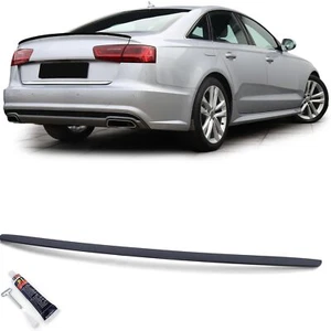 Sport Heckspoiler Lippe Schwarz Matt passend für Audi A6 C7 Limousine 11-18 - Bild 1 von 8