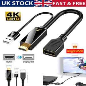 HDMI-compatible Male to DP Display Port Female Converter Video Adapter Cable DP - Picture 1 of 10