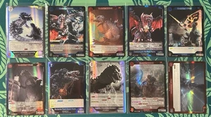 Godzilla Complete SR Foil Set Godzilla Card Game 1st Edition 10 Cards Pack Fresh - Picture 1 of 11