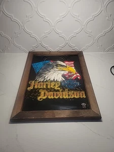 Harley-Davidson Glasrahmen Adler 1986 Vintage schwer zu finden - Bild 1 von 6