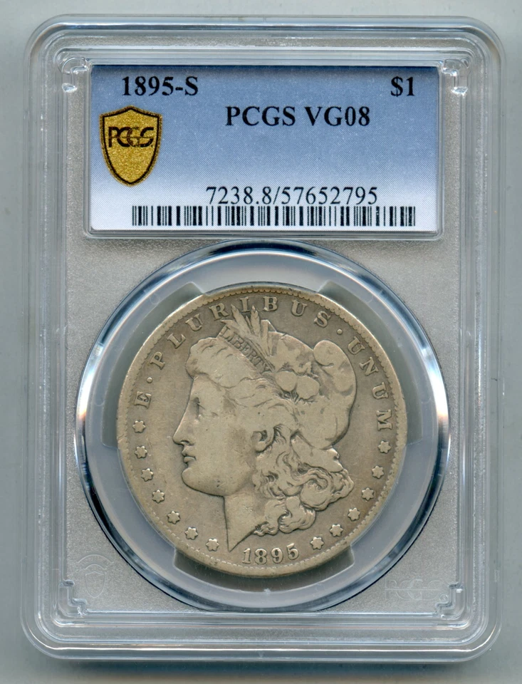 1895 S Morgan Silver Dollar PCGS VG 8 - Image 1 of 4