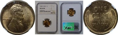 1909-S VDB 1C Lincoln Cent - NGC MS-66 RB - Image 1 of 3