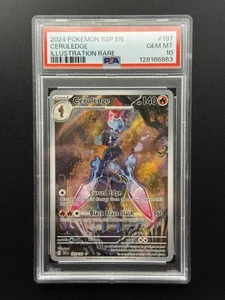 Ceruledge 197/191 Sv08: Surging Sparks Holo Illustration Rare - PSA 10 Gem Mint - Bild 1 von 2