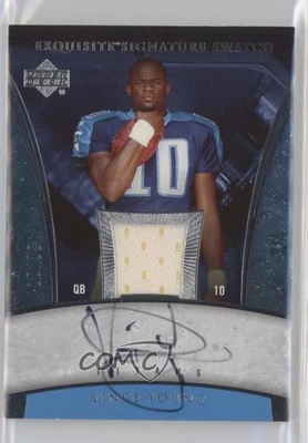 2006 Exquisite Collection Signature Swatch /25 Vince Young Rookie Auto RC - Image 1 of 2