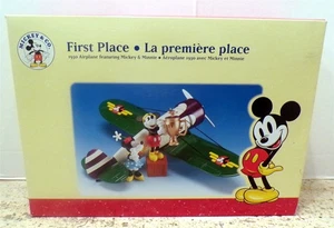 MICKEY MOUSE DISNEY FIRST PLACE DIECAST AIRPLANE BANK BY ERTL #27038 NIB - Picture 1 of 5