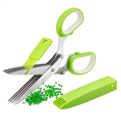 Herb Scissors, Multipurpose Sharp Kitchen Herb Cutter Shears with 5 Stainless - Image 1 of 4