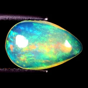 2.01 ct Pear Cabochon (13.17 x 8.61 mm) Ethiopian Rainbow Opal Gemstone - Picture 1 of 1