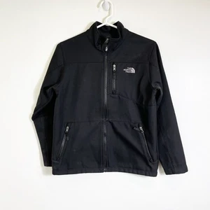 The North Face Apex Jacket Black Full Zip Boys Large 14/16 - Picture 1 of 2