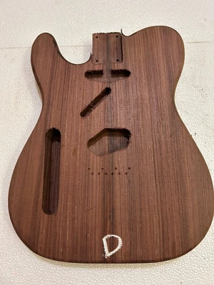 INDIAN ROSEWOOD BODY TELECASTER GUITAR  UNFINISHED LEFT HAND CONFIGURATION - Image 1 of 4