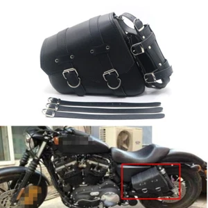 Bolsa de brazo oscilante del lado izquierdo Bolsa de silla de montar de motocicleta Bolsas de herramientas para Harley Sportster 883 - Imagen 1 de 9