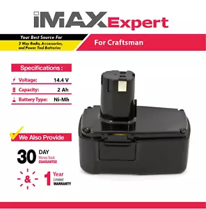 14.4V 2Ah NiMh Battery for Craftsman 11105, 11107, 982151-001, 11333 - Picture 1 of 5