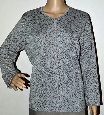 Cardigã feminino Style & Co. mescla de algodão estampa animal brilhante tamanho G $59 - Imagem 1 de 4