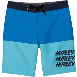 TRAJE DE BAÑO HURLEY NIÑOS - BLOQUE DE COLOR AZUL TALLA 20 - PANTALONES CORTOS DE TABLA DE NADAR - Imagen 1 de 1