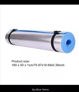 Extra Thick 10mm Exercise Yoga Pilates Mat Gym Fitness NBR 72"x 24" w/ Bag Strap - Picture 1 of 14