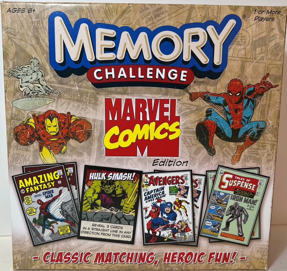 Memory Challenge Marvel Comics Edition Matching Game Complete, USAopoly