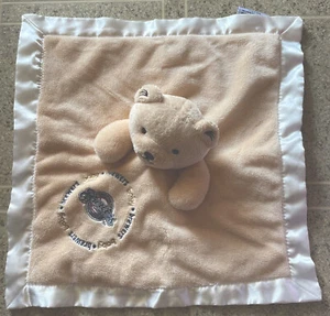 Manta de oso Baby Fanatics Milwaukee Brewers bronceada blanca satinada seguridad amorosa en muy buena condición - Imagen 1 de 3