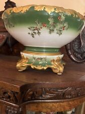 T&V Limoges Holly berry Large punch bowl Spectacular
