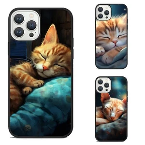 Anti scratch Cover For iPhone SE XS XR Max 5 6 7 8 Plus orange cat Kitten lively - Picture 1 of 25