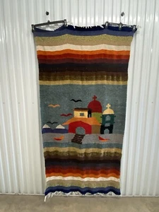 Vintage Handmade Colorful Woven Wall Tapestry/blanket  BIG! Boho, Bohemian Art - Picture 1 of 12
