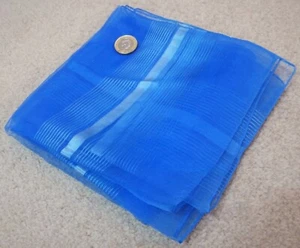 Sheer Head Scarf,Head Wrap,Blue,Thin Stripe,Scarves,Bands,Headwear,Fashion,F/P&P - Picture 1 of 5