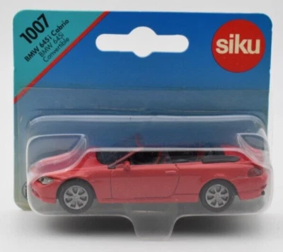 SIKU Super 1007 BMW 645i Convertible red. 1:55. blister card. Germany - Image 1 of 4