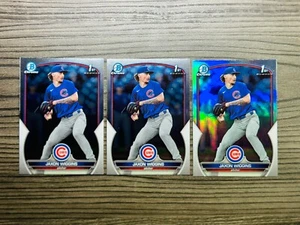 2023 Bowman Draft Refractor Lot (3) BDC-50 Jaxon Wiggins RC Chicago Cubs 1st - Picture 1 of 1