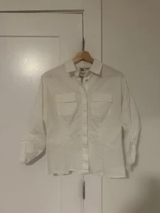 Worth White Cotton Shirt Button Down S - Picture 1 of 3