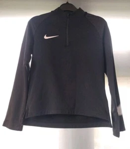 Nike Dri-Fit XS 122-128cm Boys Jackets Sports Black White  - Picture 1 of 9