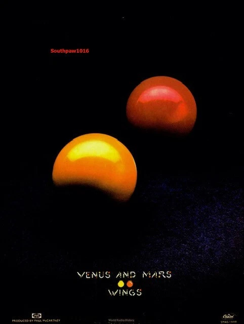 1975 Paul McCartney & Wings "Venus & Mars" Album Release Promo Reprint Ad - Image 1 of 1