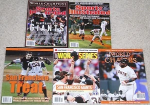 SAN FRANCISCO GIANTS-2012 WORLD SERIES-5 DIFFERENT SOUVENIR MAGAZINES-NO LABELS! - Picture 1 of 2
