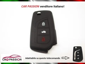 Cover Llave Silicona para Toyota Aygo Auris RAV4 Vios Yaris Goma Negro 3 Botones - Imagen 1 de 1