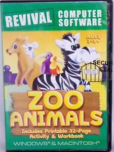 Spelling Reading Memory Matching Zoo Animals Windows Computer Game for Age 3-8+