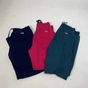 FIGS Scrub Pants Lot Of 3 Womens Small Navy Blue Stretch 29" Inseam - Picture 1 of 5