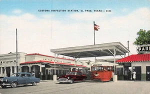 ESTACIÓN DE INSPECCIÓN ADUANERA EL PASO TX EN LA FRONTERA POSTAL DE LINO VINTAGE 050224 T - Imagen 1 de 2