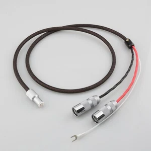 Cable fonográfico brazo de alta fidelidad plata pura 1,2 5 DIN Viborg cobre puro 2X enchufe XLR - Imagen 1 de 3