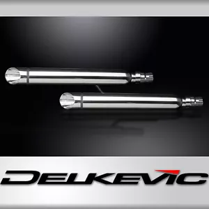 Honda VTX1300S 2003-07 Delkevic 21" Stainless Slash Cut Cruiser Exhaust Mufflers - Bild 1 von 6