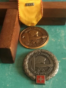 2x Médailles Décoration Semper Fidelis Brigade Blindée KRAMER Division Mécanisée - Bild 1 von 4