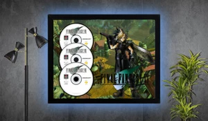 Final Fantasy VII cloud - Gaming Art Disc Display - 11"-14" Frame Disc Included - Picture 1 of 3