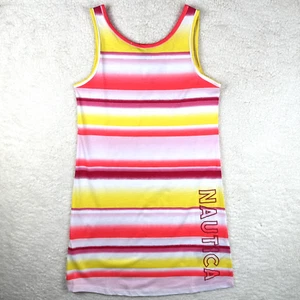 Nautica girls sleeveless dress yellow and hot pink combo size medium (8/10) - Picture 1 of 14
